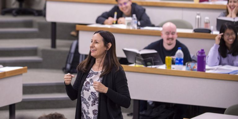 Law Professor Rachael Salcido teaches class at the McGeorge School of Law