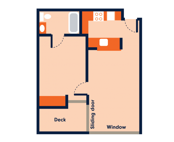 Southacre 1 bedroom floorplan