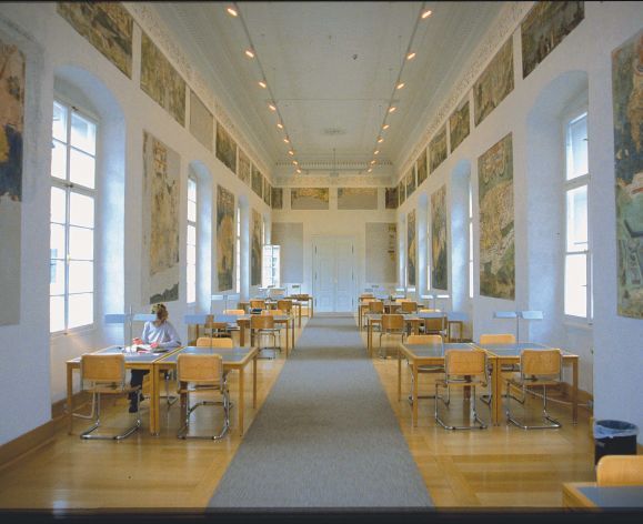 A classroom in Salzburg, where classes like McGeorge's Art & Science of Negotiation course is taught.